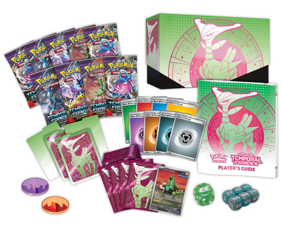 Pokémon TCG Scarlet & Violet 5 - Temporal Forces Elite Trainer Box Iron Leaves (Green)
