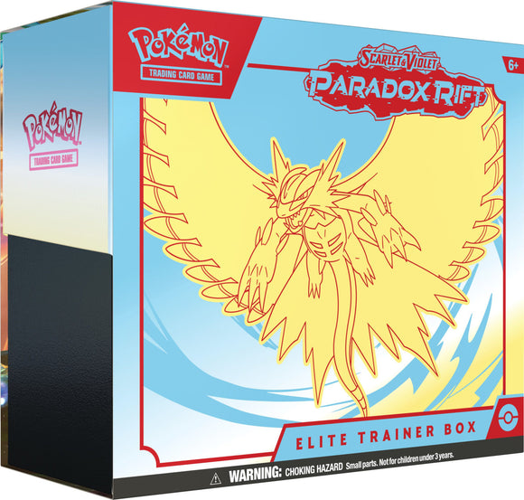Pokemon - Scarlet & Violet 4 - Paradox Rift - Elite Trainer Box Roaring Moon (Blue & Yellow)