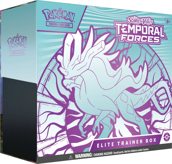 Pokémon TCG Scarlet & Violet 5 - Temporal Forces Elite Trainer Box Walking Wake (Blue)