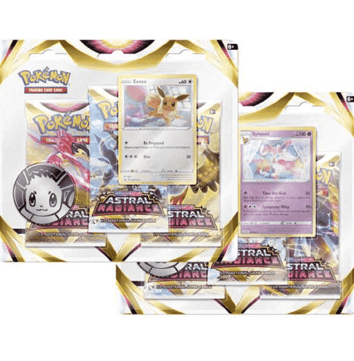 Pokemon Cards Pokémon TCG: Astral Radiance 3-Pack Booster Display - 10 Pokemon Cards Pokémon TCG: Astral Radiance 3-Pack Booster Display - 10