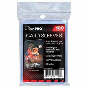 Ultra Pro Soft Sleeves - Standard Size - Sealed Case of 100 Packs of Sleeves