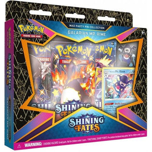 Pokémon TCG Sword & Shield 4.5: Shining Fates Mad Party Pin Collection Box - Galarian Mr. Rime